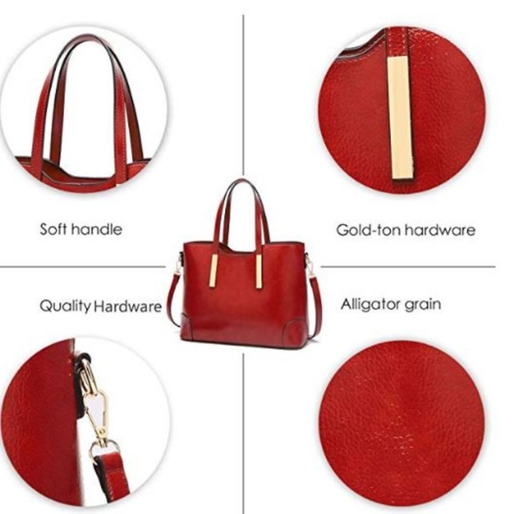 FREE SHIPPING - 2 PIECE PURSE SET RED - Picture 2 of 2